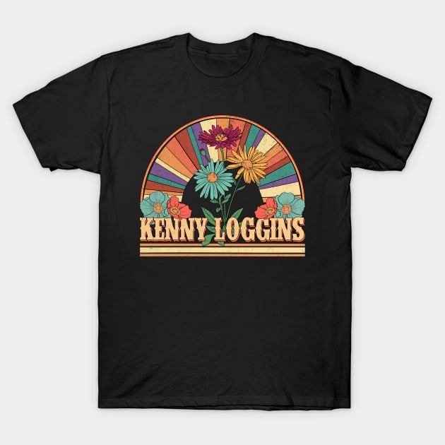 Kenny Flowers Name Loggins Personalized Gifts Retro Style T-Shirt by Roza Wolfwings